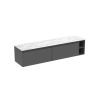 Saneux UNI 180cm Kit - 2 x 80cm 1 Drawer wall mounted unit & 20cm Spacer - Matt Anthracite