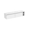 Saneux UNI 180cm Kit - 2 x 80cm 1 Drawer wall mounted unit & 20cm Spacer - Matt White