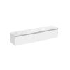 Saneux UNI 200cm Kit - 2 x 100cm 1 Drawer Wall Mounted Unit - Matt White