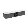 Saneux UNI 200cm Kit - 2 x 80cm 1 Drawer wall mounted unit & 2 x 20cm Spacers - Matt Anthracite