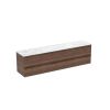 Saneux UNI 200cm Kit - 2 x 100cm 2 Drawer Wall Mounted Unit - English Oak