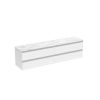 Saneux UNI 200cm Kit - 2 x 100cm 2 Drawer Wall Mounted Unit - Matt White