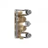 Saneux Thermostatic valve body with 3 outlets & 3 holes - Brass