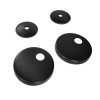 Abacus Toilet Seat Hinge Cover Plates Matt Black