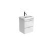 Saneux INDIGO 50cm 2 drawer wall mounted unit - Gloss White