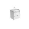 Saneux INDIGO 60cm 2 drawer wall mounted unit - Gloss White