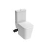 Saneux MATTEO close coupled left hand soil exit WC pan - rimless - Gloss White