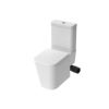 Saneux MATTEO close coupled right hand soil exit WC pan - rimless - Gloss White