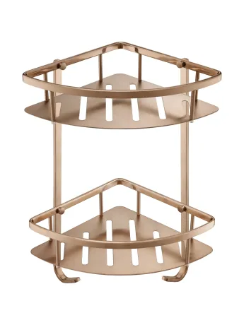 Just Taps Corner Twin Basket-Brushed Bronze