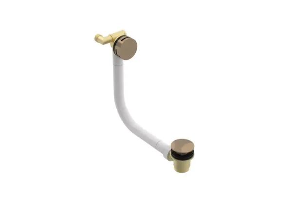 Saneux COS bath filler overflow & clicker waste - Brushed Bronze