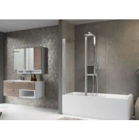 Novellini Aurora 2 - Two Section Bath Screen, Two Hinged