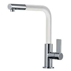 Clearwater Auriga Single Lever Kitchen mixer Tap with Pull Out spray Chrome / White