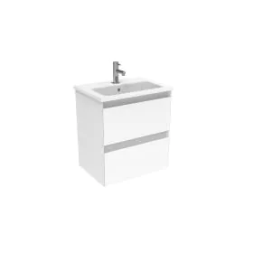 Saneux UNI 50cm 2 drawer wall mounted unit - Matt White