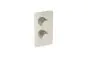 Saneux COS 2 Way Thermostatic Shower Valve Kit - w/ Fluted Handle - Portrait - Brushed Nickel (PVD)