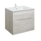 Crosswater Glide II 600 Unit with White Gloss Cast Mineral Marble Basin