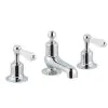 Just Taps Grosvenor Lever 3 Hole Deck Mounted Basin Mixer