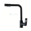 Central 3-Way (Tri-flow) Kitchen Tap Swivel Spout - Black