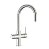 Wash Water 4in1 Round Neck Kitchen Tap - Brushed Nickel - 4.0ltr Boiling Tank