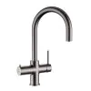 Wash Water 4in1 Round Neck Kitchen Tap - Gun Metal - 5.0ltr Boiling Tank