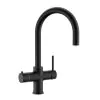 Wash Water 4in1 Round Neck Kitchen Tap - Matt Black - 2.4ltr Boiling Tank