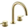 Just Taps VOS 3 Hole Deck Mounted Basin Mixer Tap-Brushed Brass