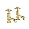 Just Taps Grosvenor Cross Bath Taps – Polished Gold