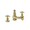 Just Taps Grosvenor Cross 3 Hole Deck Mounted Bath Filler – Polished Gold