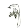 Just Taps Grosvenor Wall Mounted Bath Shower Mixer Tap with Shower Kit-Nickel