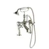Just Taps Grosvenor Deck Mounted Bath Shower Mixer with Kit-Nickel
