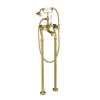 Just Taps Grosvenor Cross Freestanding Bath Shower Mixer with Kit – Polished Gold
