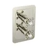 Just Taps Grosvenor Cross Thermostatic 1 Outlet Shower Valve-Nickel 