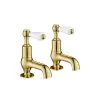 Just Taps Grosvenor Lever Cloakroom Basin Taps – Polished Gold