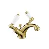 Just Taps Grosvenor Lever Basin Mixer Tap with Pop Up Waste – Polished Gold