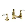 Just Taps Grosvenor Lever 3 Hole Deck Mounted Basin Mixer Tap – Polished Gold