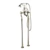 Just Taps Grosvenor Freestanding Lever Handle Bath Shower Mixer Tap with Shower Kit-Nickel