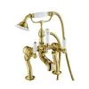 Just Taps Grosvenor Lever Deck Mounted Bath Shower Mixer with Kit – Polished Gold