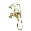 Just Taps Grosvenor Lever Wall Mounted Bath Shower Mixer with Kit – Polished Gold