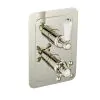 Just Taps Grosvenor Lever Thermostatic 1 Outlet Shower Valve-Nickel