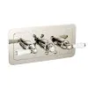 Just Taps Grosvenor lever Thermostatic 3-Outlets Concealed Shower Valve-Nickel