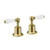 Just Taps Grosvenor Lever 3/4" Panel Valves – Polished Gold