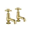 Just Taps Grosvenor Pinch Cloakroom Basin Taps – Polished Gold