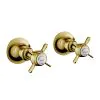 Just Taps Grosvenor Pinch 1/2" Wall Valves – Polished Gold