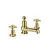 Just Taps Grosvenor Pinch 3 Hole Deck Mounted Basin Mixer Tap – Polished Gold