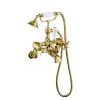 Just Taps Grosvenor Pinch Bath Shower Wall Mounted Mixer with Kit – Polished Gold