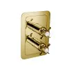 Just Taps Grosvenor Pinch Thermostatic Concealed 2 Outlet Shower Valve Vertical – Polished Gold