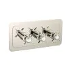 Just Taps Grosvenor Pinch Thermostatic 2-Outlets Concealed Shower Valve-Nickel-160mm