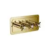 Just Taps Grosvenor Pinch Thermostatic Concealed 3 Outlet Shower Valve Horizontal – Polished Gold