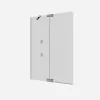 Crosswater Asura 8mm Bath Screen with hinged panel and access door 1200 Chrome