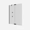 Crosswater Asura 8mm Bath Screen with hinged panel and access door 1200 Slate