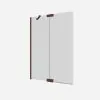 Crosswater Asura 8mm Bath Screen with hinged panel 1200 Brushed Bronze